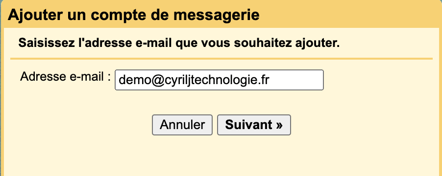 Entrez votre adresse email